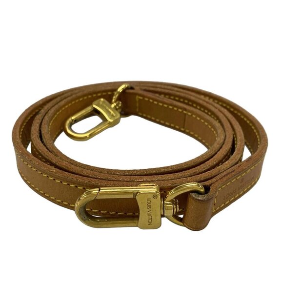 LOUIS VUITTON 120 J00144 Natural Cowhide Leather 17 Shoulder Strap 220-090225 - Picture 1 of 7
